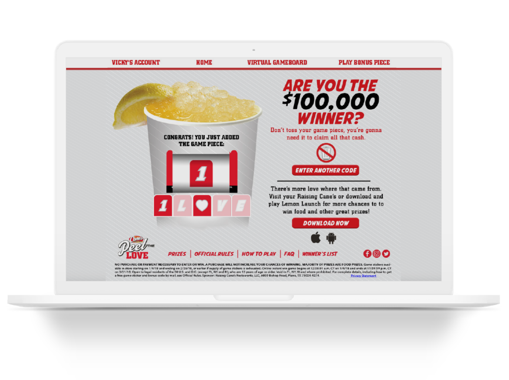 Raising Cane's Peel the Love MRi