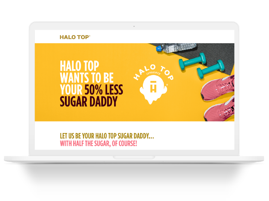 Halo Top 50% less sugar daddy promotional websites