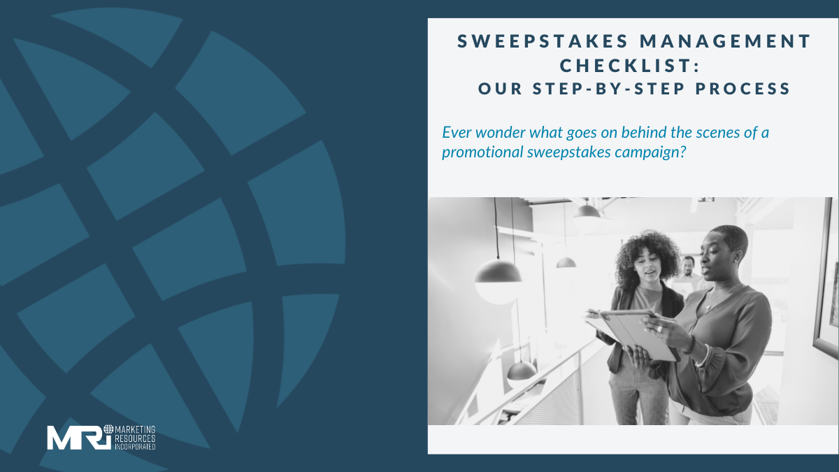 Sweepstakes Management Checklist