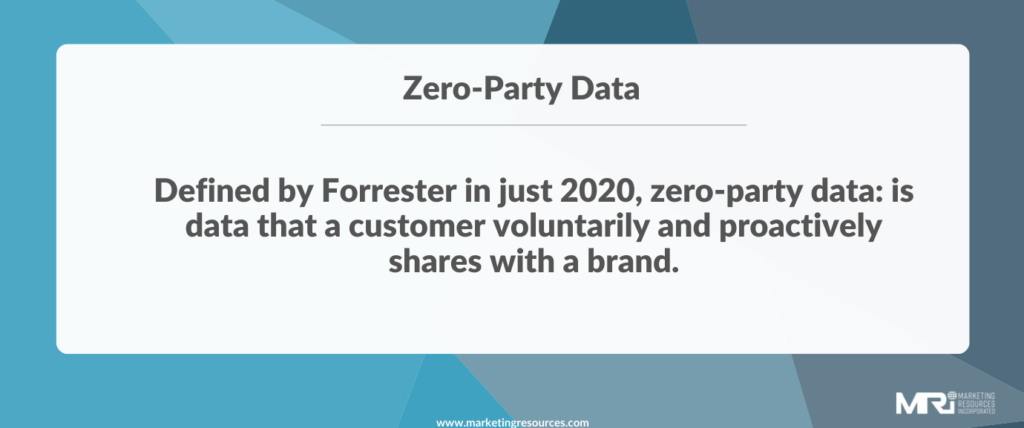 What is zero party data?