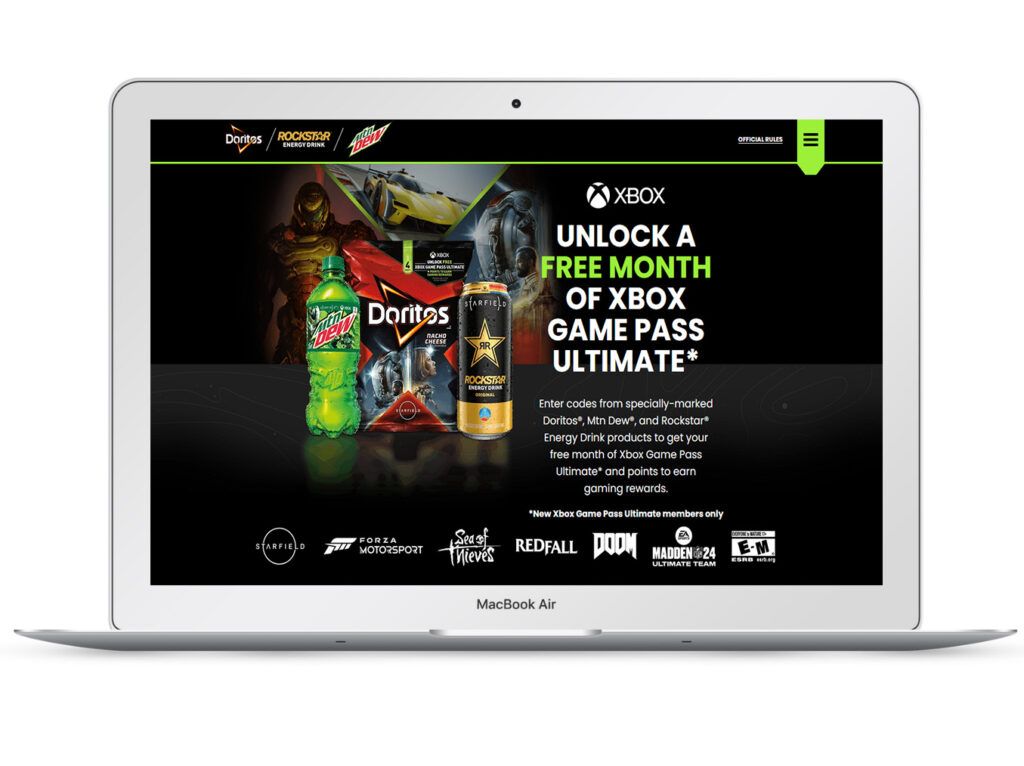 DORITOS®, MTN DEW®, & ROCKSTAR® ENERGY DRINK XBOX Promotion MRi